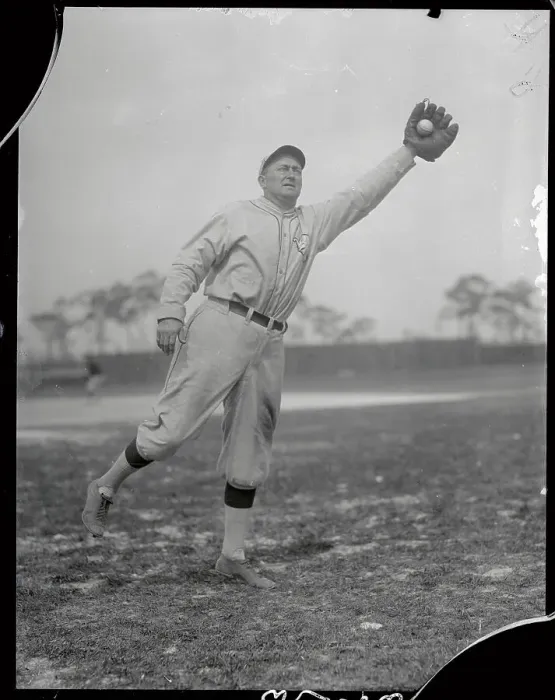 Framed Print : Baseball Player Ty Cobbs in Fielding Pose Framed Print : Baseball Player Ty Cobbs in Fielding Pose
