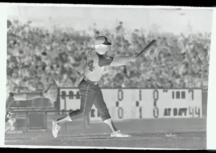 Framed Print : Baseball Players in Action