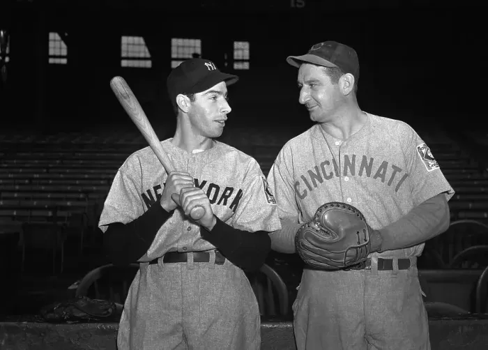 Framed Print : Baseball Players Joe DiMaggio and Ernie Lombardi Framed Print : Baseball Players Joe DiMaggio and Ernie Lombardi
