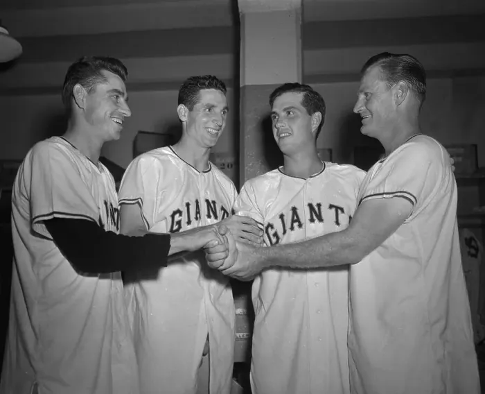 Framed Print : Baseball Players Joining Hands Framed Print : Baseball Players Joining Hands