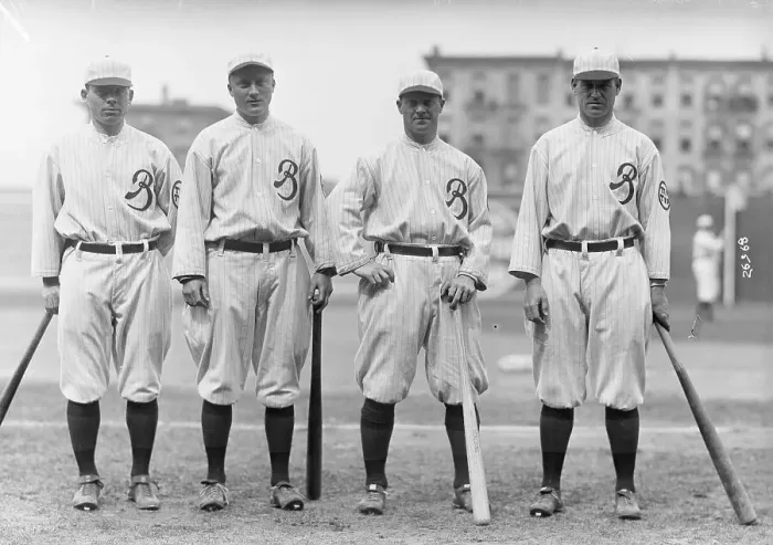 Framed Print : Baseball Players Posing Framed Print : Baseball Players Posing