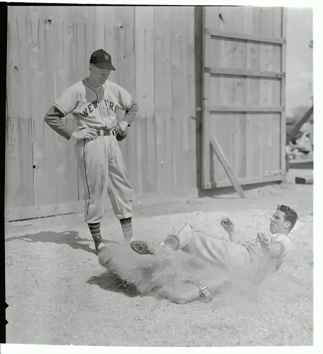 Framed Print : Baseball Players Practicing on Base Entry Framed Print : Baseball Players Practicing on Base Entry