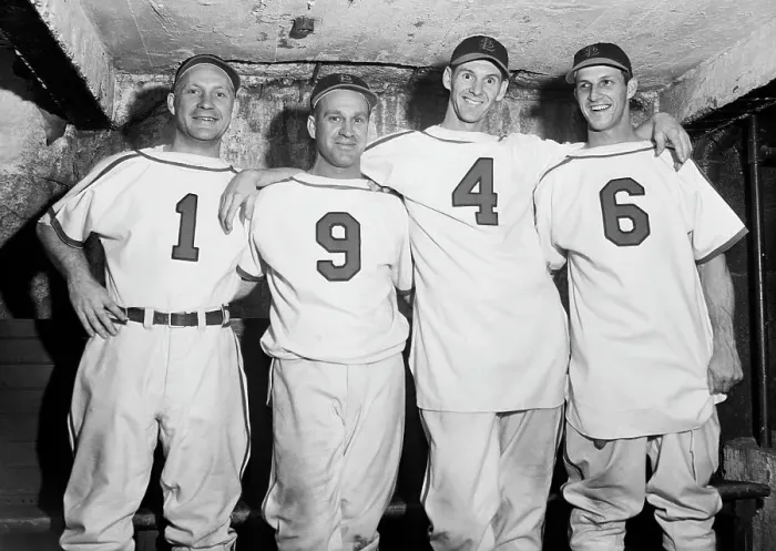Framed Print : Baseball Player's Uniforms Spell 1946 Framed Print : Baseball Player's Uniforms Spell 1946