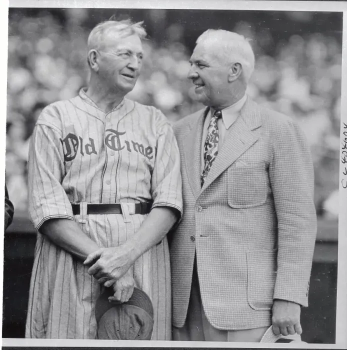 Framed Print : Baseball Reunion with Cy Young and Tris Speaker