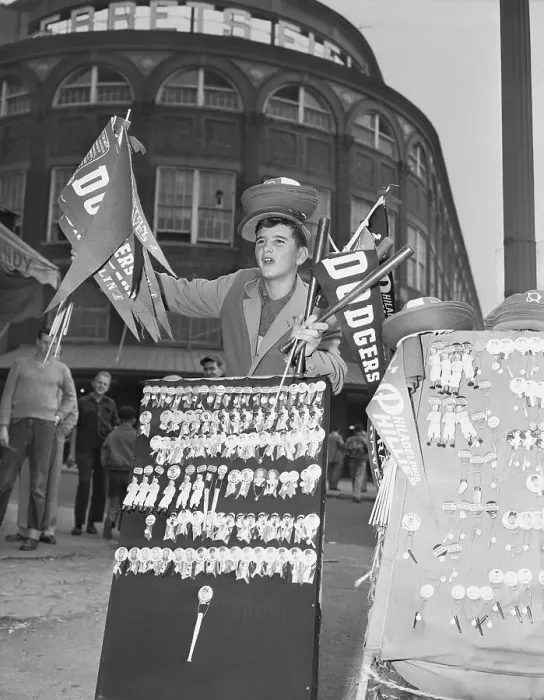 Framed Print : Baseball Souvenir Seller at Ebbets Field