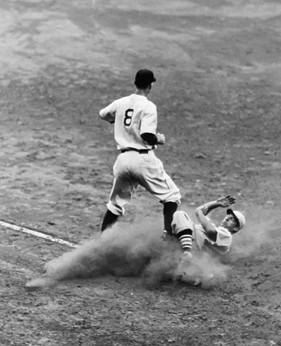 Framed Print : Third Baseman Stepping On Sliding Player Framed Print : Third Baseman Stepping On Sliding Player