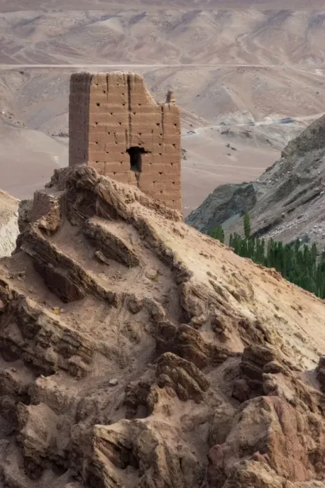 Framed Print : Basgo Fortess in Basgo Monastery, Ladakh, India