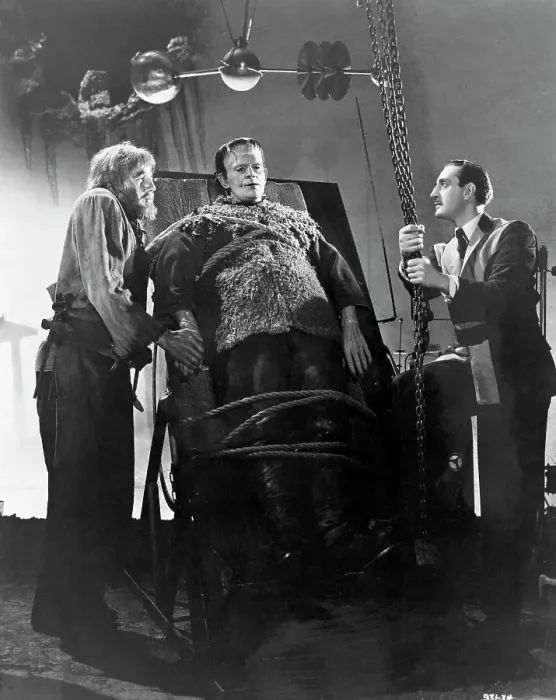 Framed Print : Basil Rathbone Bringing Creature to Life in Son of Frankenstein