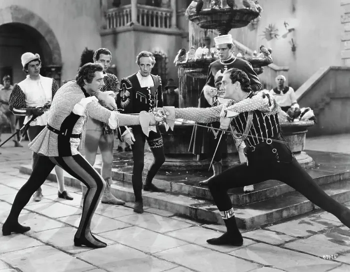 Framed Print : Basil Rathbone Participating in Duel Framed Print : Basil Rathbone Participating in Duel