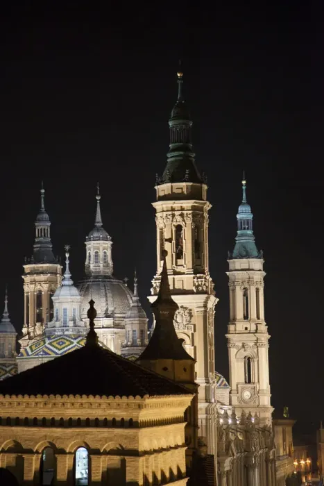 Framed Print : Basilica of Our Lady of the Pillar at night Framed Print : Basilica of Our Lady of the Pillar at night