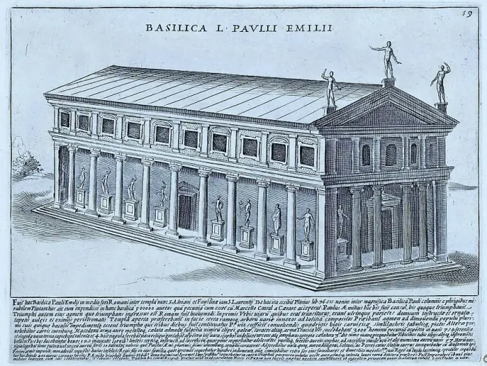 Framed Print : Basilica Pauli Amelii or more generally, Basilica Aemelia was mentioned by Cicero. He refers to 2 basilicas of this name, one restored by Paulus Aemilius and the other built by him Framed Print : Basilica Pauli Amelii or more generally, Basilica Aemelia was mentioned by Cicero. He refers to 2 basilicas of this name, one restored by Paulus Aemilius and the other built by him