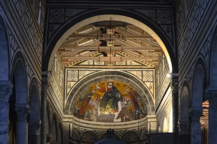 Framed Print : Basilica of San Miniato al Monte closeup interior details, Florence, Tuscany Framed Print : Basilica of San Miniato al Monte closeup interior details, Florence, Tuscany