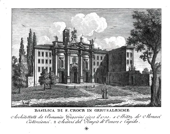 Framed Print : Basilica Santa Croce in Gerusalemme, Basilica Sanctae Crucis in Hierusalem, Basilica of the Holy Cross in Jerusalem, one of the seven pilgrimage churches, Rome, Italy Framed Print : Basilica Santa Croce in Gerusalemme, Basilica Sanctae Crucis in Hierusalem, Basilica of the Holy Cross in Jerusalem, one of the seven pilgrimage churches, Rome, Italy