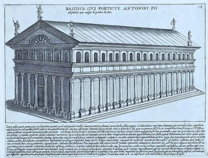 Framed Print : Basilica Sive Porticus Antonini PII, the temple of Antoninus Pius was located in the Piazza de Pietra next to the Pantheon on the Campus Martius, historical Rome, Italy, 1625, Rome, digital reproduction of an 18th century original Framed Print : Basilica Sive Porticus Antonini PII, the temple of Antoninus Pius was located in the Piazza de Pietra next to the Pantheon on the Campus Martius, historical Rome, Italy, 1625, Rome, digital reproduction of an 18th century original