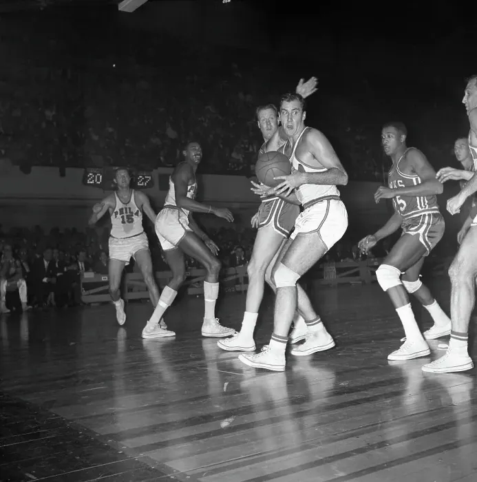 Framed Print : Basketball Action: Philadelphia Warriors Vs. St. Louis Hawks Framed Print : Basketball Action: Philadelphia Warriors Vs. St. Louis Hawks
