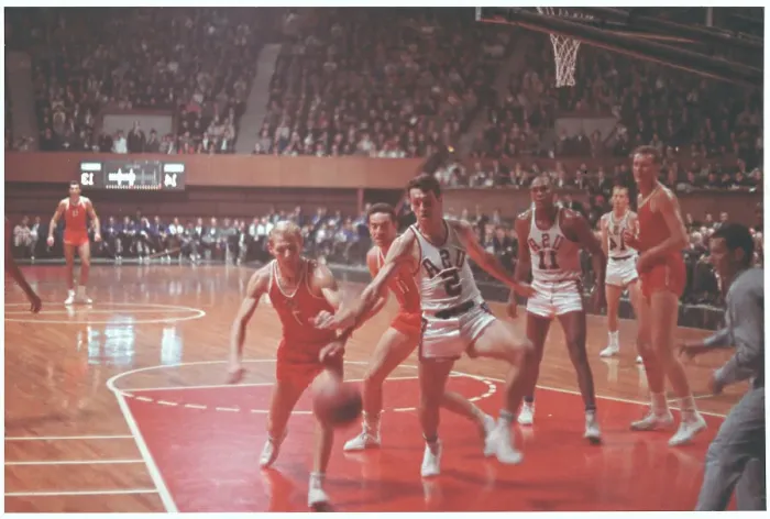 Framed Print : Basketball Players Fighting for Ball