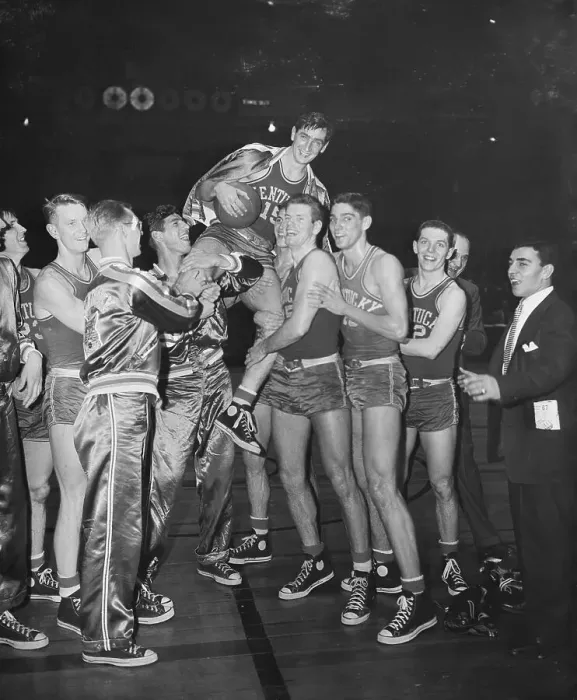 Framed Print : Basketball Players Hoisting Teammate Framed Print : Basketball Players Hoisting Teammate