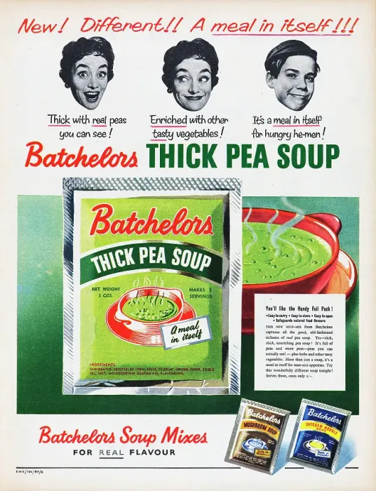 Framed Print : Batchelors Thick Pea Soup Framed Print : Batchelors Thick Pea Soup