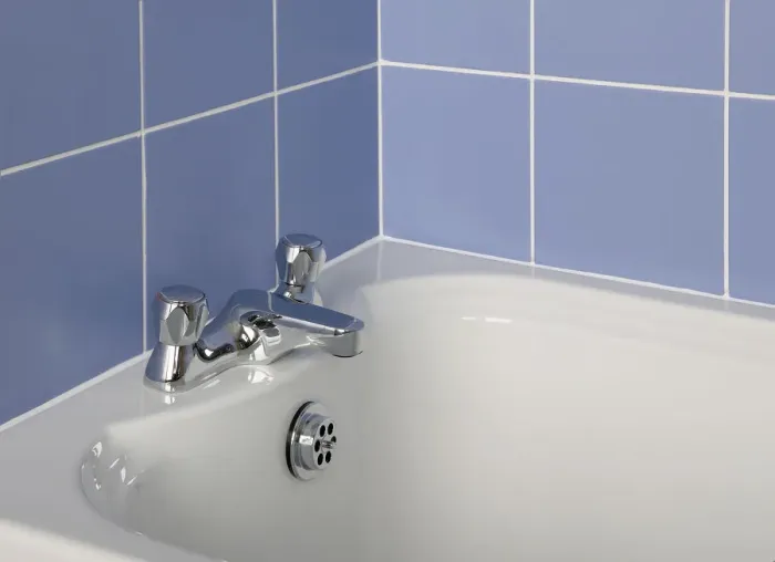 Framed Print : Bath and tiled wall Framed Print : Bath and tiled wall