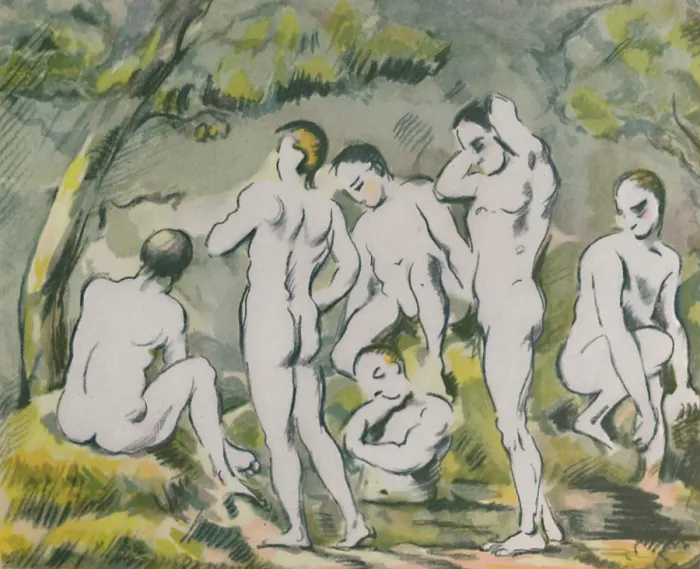 Framed Print : The Bathers 1946 Framed Print : The Bathers 1946
