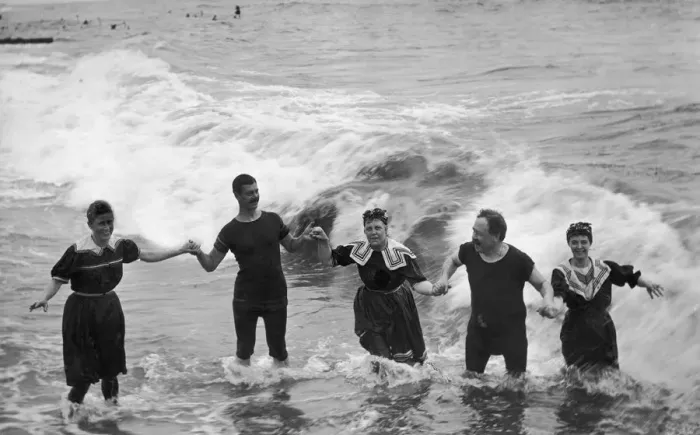 Framed Print : Bathing At Asbury Park Framed Print : Bathing At Asbury Park