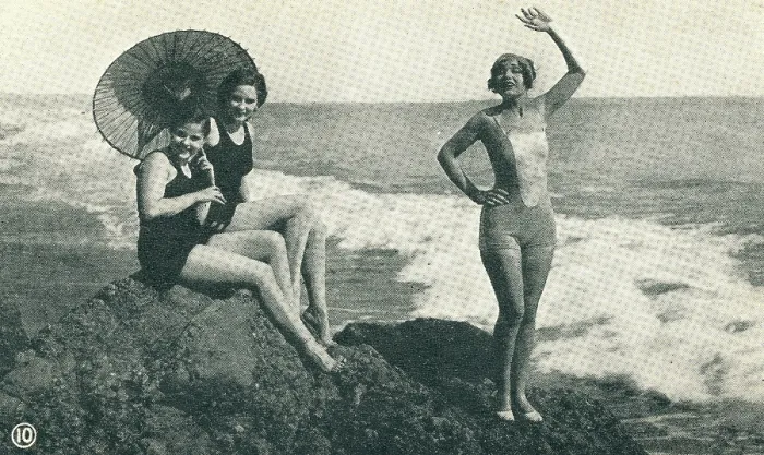 Framed Print : Bathing Beauties, Collectible Silent Film Card, Mack Sennett Comedies, 1920s Framed Print : Bathing Beauties, Collectible Silent Film Card, Mack Sennett Comedies, 1920s