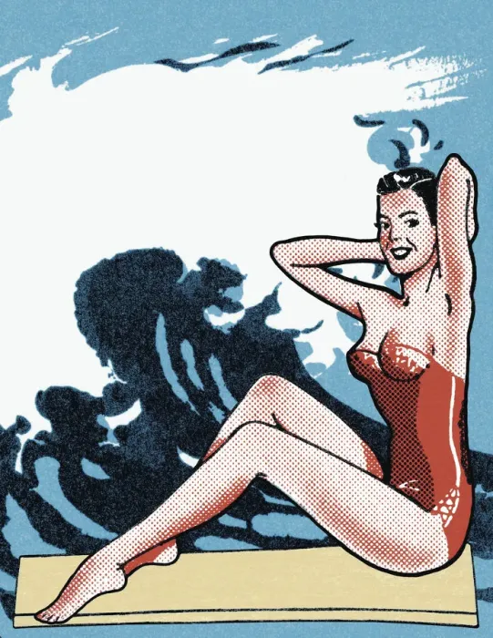 Framed Print : Bathing Beauty on the Beach Framed Print : Bathing Beauty on the Beach