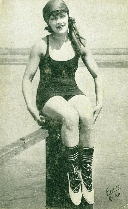Framed Print : Bathing Beauty, Collectible Silent Film Card, Mack Sennett Comedies, 1920s Framed Print : Bathing Beauty, Collectible Silent Film Card, Mack Sennett Comedies, 1920s