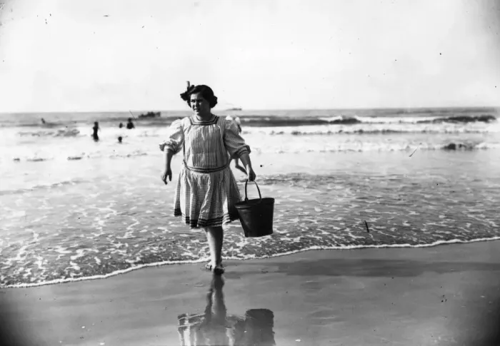 Framed Print : Bathing Hut Attendant Framed Print : Bathing Hut Attendant