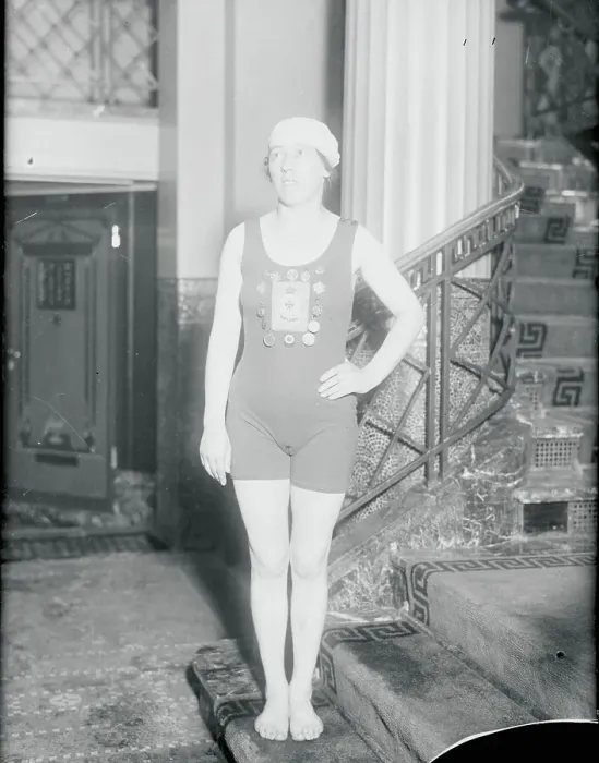 Framed Print : Bathing Instructor of 1922 Framed Print : Bathing Instructor of 1922