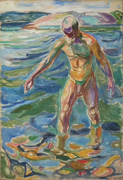 Framed Print : Bathing Man Framed Print : Bathing Man