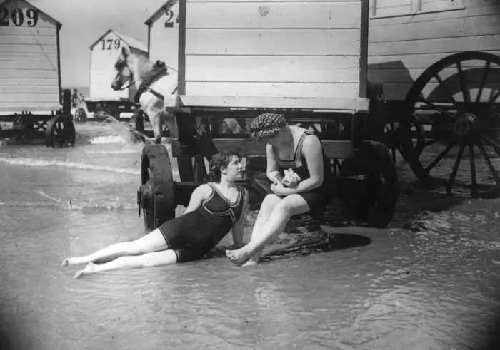 Framed Print : Bathing Scene