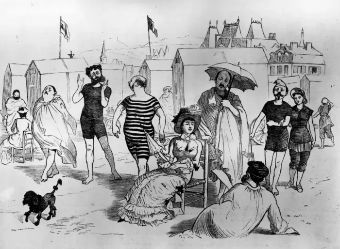 Framed Print : Bathing At Trouville Framed Print : Bathing At Trouville