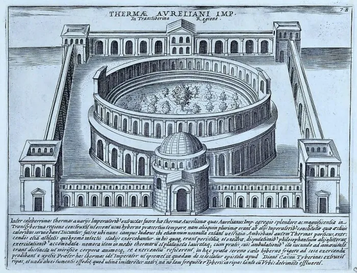 Framed Print : Baths of Aurelian in the Transtiberina. The Transtiberina is an area of Tome on the west bank of the Tiber and south of the Vatican. It is now called Trastevere, Historic Rome, Italy, 1625, Rome, digital reproduction of an 18th century original Framed Print : Baths of Aurelian in the Transtiberina. The Transtiberina is an area of Tome on the west bank of the Tiber and south of the Vatican. It is now called Trastevere, Historic Rome, Italy, 1625, Rome, digital reproduction of an 18th century original