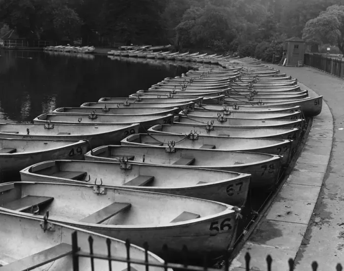 Framed Print : Battersea Boats Waiting to be Rowed
