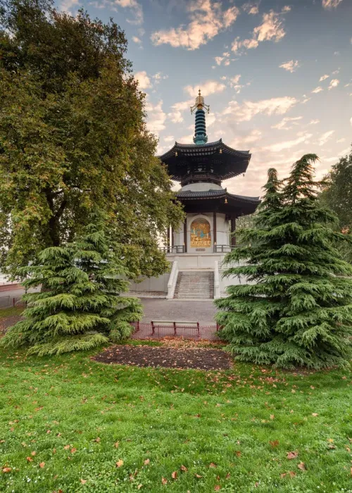 Framed Print : Peace. Battersea Park, London, UK. October 11, 2019 - Battersea Parks Peace Pagoda Framed Print : Peace. Battersea Park, London, UK. October 11, 2019 - Battersea Parks Peace Pagoda