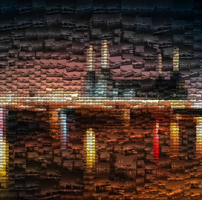 Framed Print : Battersea Power Station Mosaic Framed Print : Battersea Power Station Mosaic