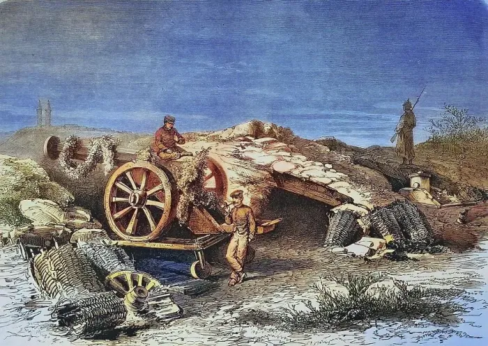 Framed Print : At the battery of Perouse near Belfort after the proclamation of peace, illustrated war history, German, French war 1870-1871, Germany, France Framed Print : At the battery of Perouse near Belfort after the proclamation of peace, illustrated war history, German, French war 1870-1871, Germany, France