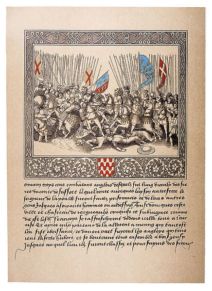 Battle of Agincourt from Enguerrand de Monstrelets Chronique de France