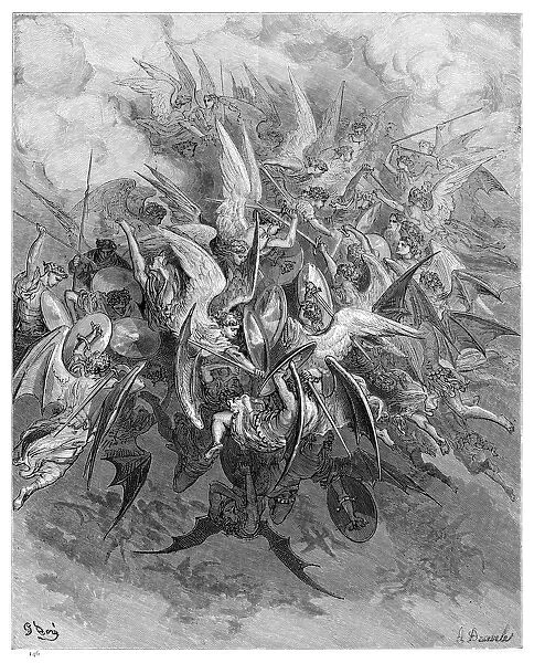 The Battle of Angels engraving