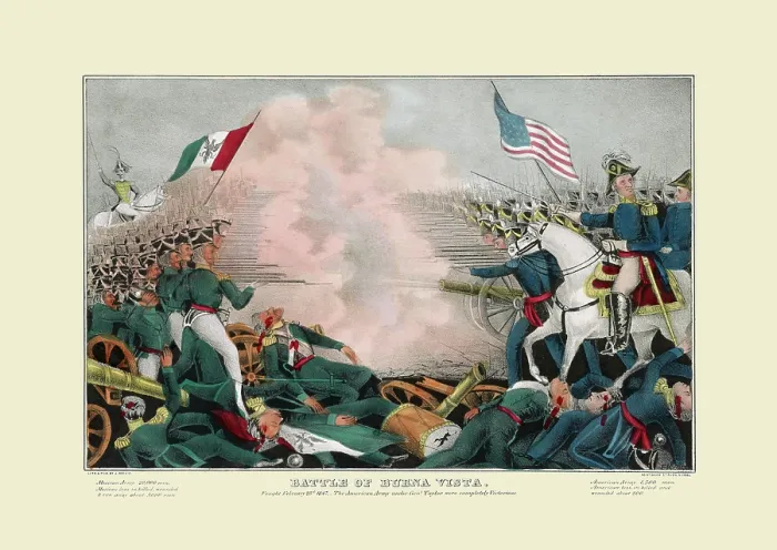 Framed Print : Battle of Buena Vista--Fought February 23d, 1847 Framed Print : Battle of Buena Vista--Fought February 23d, 1847