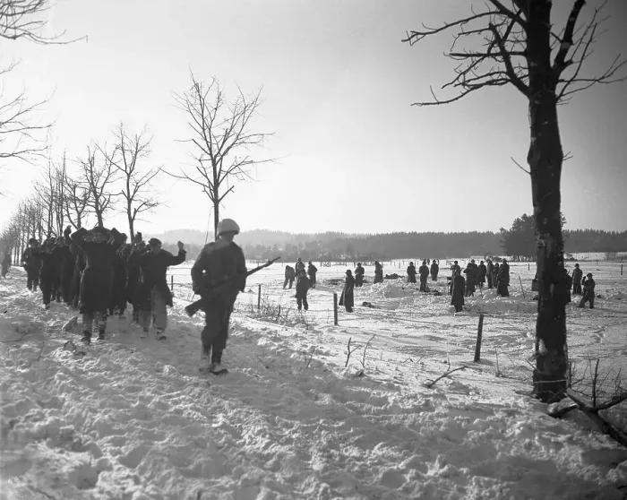 Framed Print : Battle of the Bulge: German POWs Framed Print : Battle of the Bulge: German POWs