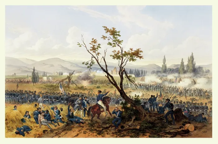 Framed Print : Battle at Churubusco
