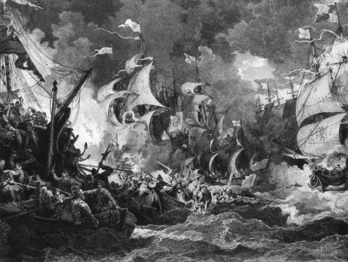Framed Print : Battle Of Gravelines Framed Print : Battle Of Gravelines