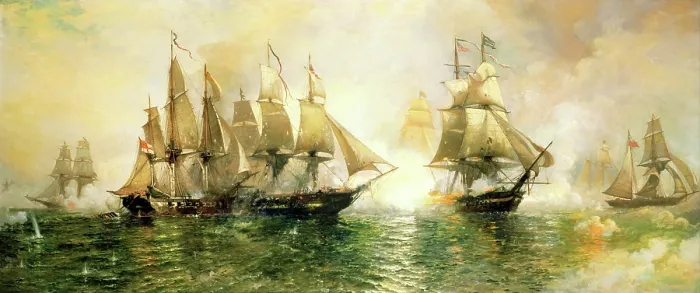 Framed Print : The Battle of Lake Erie Framed Print : The Battle of Lake Erie