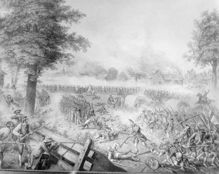 Framed Print : Battle of Lexington During American Revolution Framed Print : Battle of Lexington During American Revolution