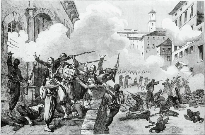 Framed Print : Battle of Montebello Framed Print : Battle of Montebello