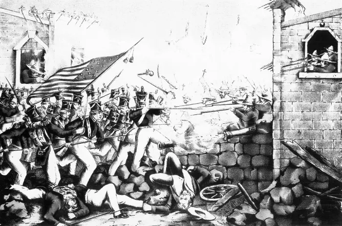 Framed Print : Battle Of Monterrey; Americans Moving In