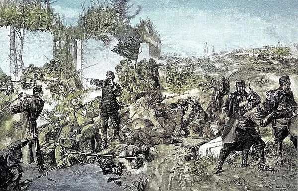 Battle of the Queen Olga Grenadier Regiment in the Park of Coeilly, 30 November 1870, France, Situation from the Time of the Franco-Prussian War or Franco-Prussian War, 1870-1871, Historical
