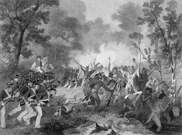 Framed Print : Battle Of Tippecanoe; Copper Engraving Framed Print : Battle Of Tippecanoe; Copper Engraving